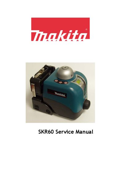 Makita SKR60 Service Manual - cover page