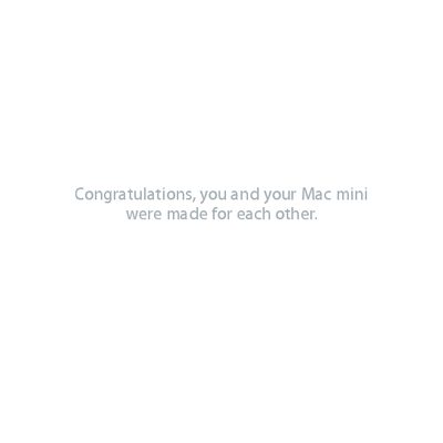 APPLE Congratulations you your Mac mini were made for each other.(1)(1) - cover page