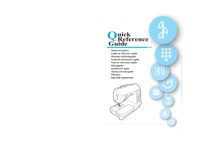Brother 885-U22 Sewing Machine Quick Reference Guide - cover page