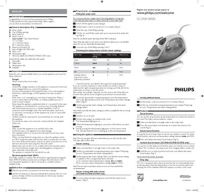 Philips GC2900 Iron User Manual - cover page