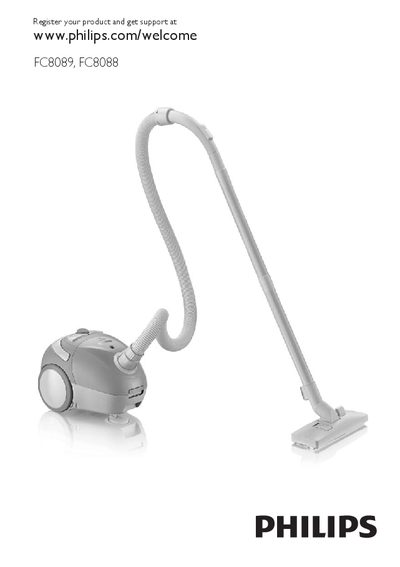 Philips FC8089 FC8088 Vacuum Cleaner User Manual - cover page