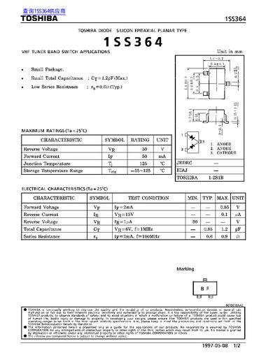 TOSHIBA 1SS364 handbook