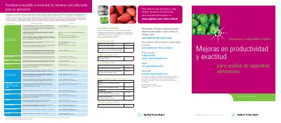 Agilent 5989-9800ES Productivity and Accuracy Enhancements for Food Safety Analysis Brochure - cover page
