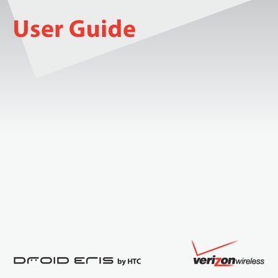 HTC DROID EF User Guide - cover page