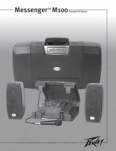 Peavey Messenger M100 Portable PA System User Manual - cover page