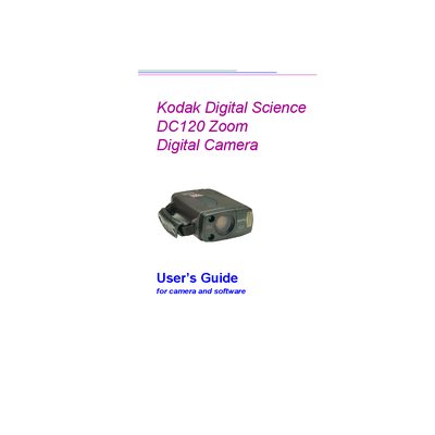 Kodak DC120 Zoom Digital Camera User Guide - cover page