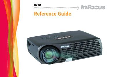 InFocus IN10 Projector Reference Guide - cover page