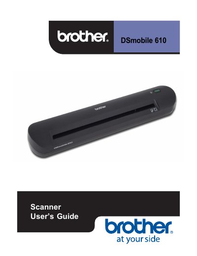 Brother DSmobile 610 Scanner User's Guide - cover page