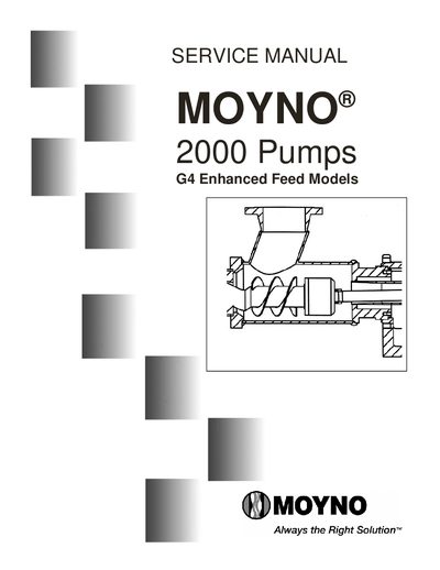 Moyno 2000 Pumps G4 Enhanced Feed Models Service Manual - cover page
