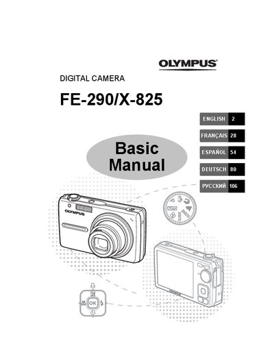 OLYMPUS FE-290/X-825 Digital Camera Basic Manual - cover page