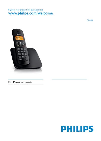 Philips CD180 DECT Phone User Manual - cover page