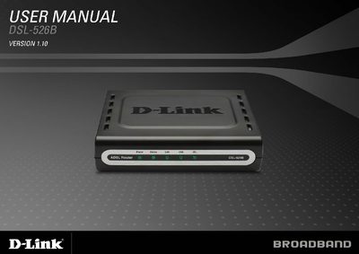 D-Link DSL-526B User Manual - cover page