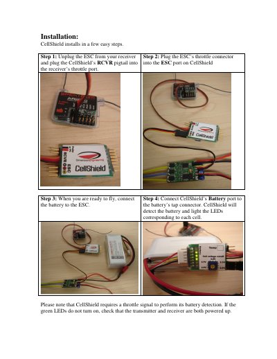 CellShield Battery Protection Module Installation Guide - cover page