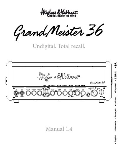 Hughes & Kettner GrandMeister 36 Amplifier User Manual - cover page