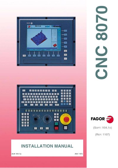 Fagor Automation CNC 8070 Installation Guide - cover page