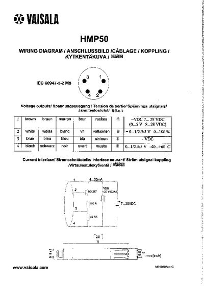 Vaisala HMP50 Operating Instructions - cover page
