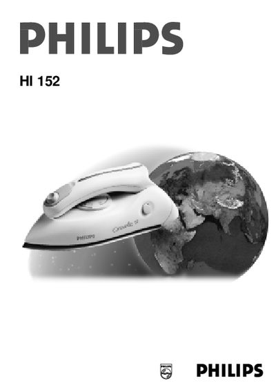 Philips HI 152 Iron User Manual - cover page