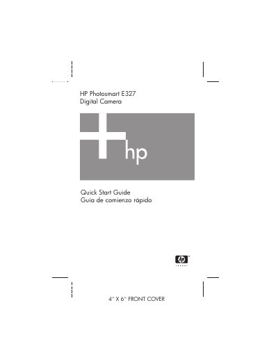 HP Photosmart E327 Digital Camera Quick Start Guide - cover page