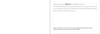 Wouxun KG-UV920P-E Mobile Radio User Manual