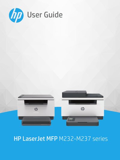 HP LaserJet MFP M232-M237 Series User Guide - cover page