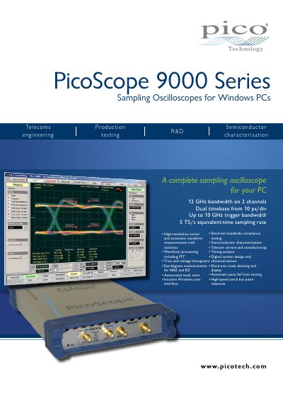 Pico Technology PicoScope 9000 Series User Manual - cover page