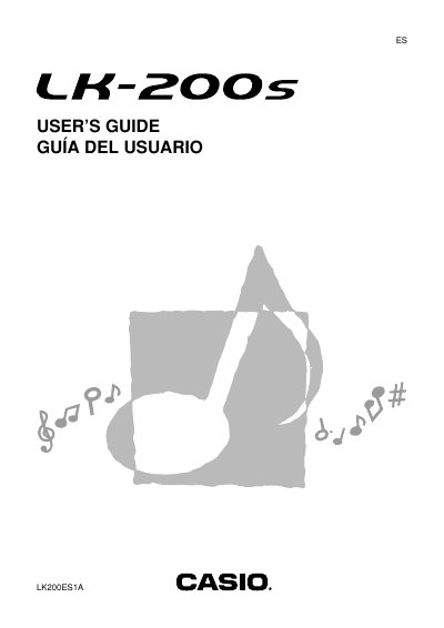 Casio LK-200S Electronic Musical Instrument User's Guide - cover page