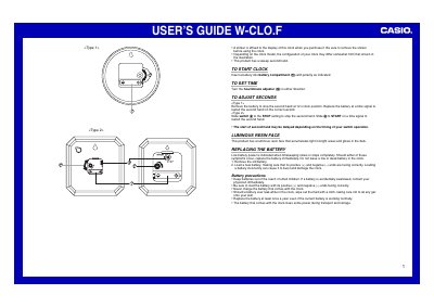 Casio IQ-56 User's Guide - cover page