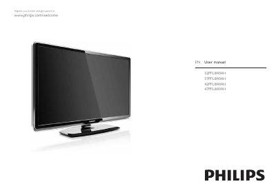 Philips 32PFL8404H/37PFL8404H/42PFL8404H/47PFL8404H TV User Manual - cover page