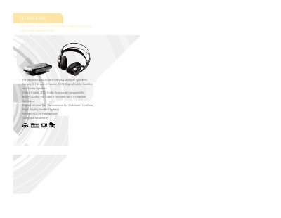 Pioneer SE-DIR800C Wireless Headset User Guide - cover page
