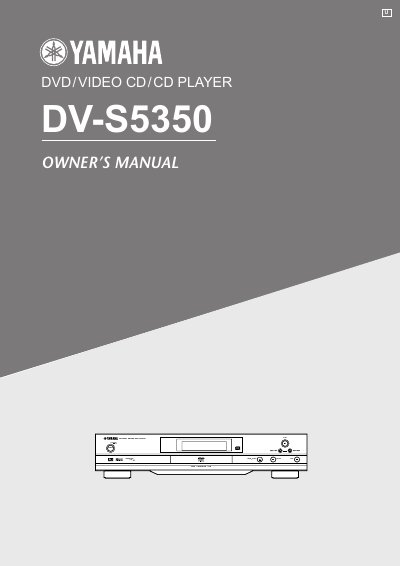 YAMAHA DVD-S5350 Manual - cover page