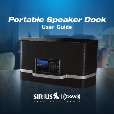 SIRIUS XM Portable Speaker Dock User Guide - cover page