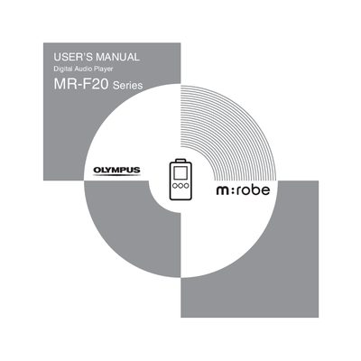 Olympus MR-F20 Series Digital Audio Player User Manual - cover page