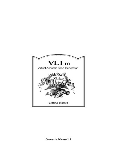 Yamaha VL1-m Virtual Acoustic Tone Generator Owner's Manual - cover page