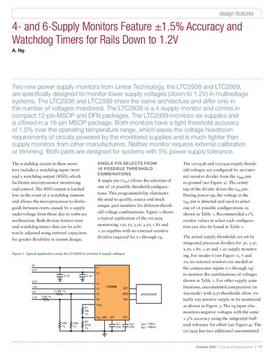 Linear Technology LTC2938 Power Supply Monitor Datasheet - cover page