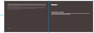 Maxtor SATAII/300 Internal Hard Drive Installation Guide - cover page