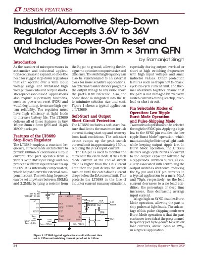 LINEAR LTC3689 Manual - cover page