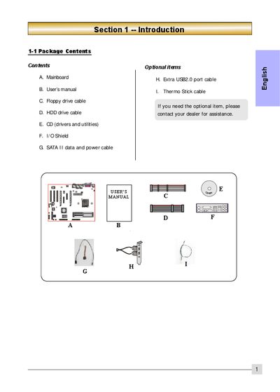 Motherboard Operating Manual - cover page