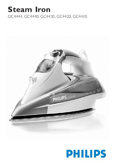 Philips GC4444/GC4440/GC4430/GC4420/GC4410 Steam Iron User Manual