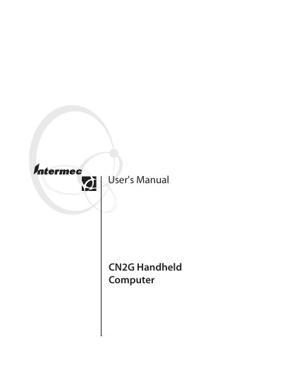 Intermec CN2G Handheld Computer User Manual