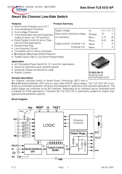 Infineon TLE6232 GP Datasheet