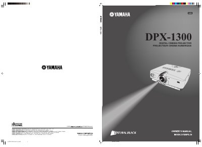 Yamaha DPX-1300 Projector Owner's Manual