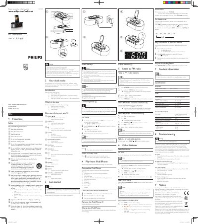 PHILIPS clock radio machine AJ030D user manual - cover page