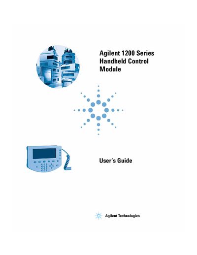 Agilent 1200 Series Handheld Control Module User Guide - cover page