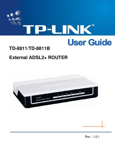 TP-Link TD-8811/TD-8811B External ADSL2+ Router User Guide