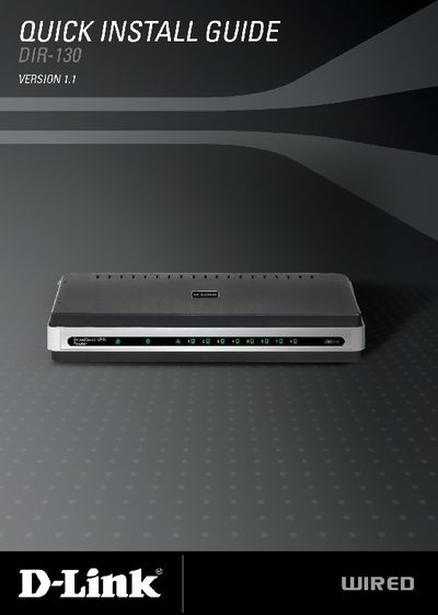 D-Link DIR-130 Quick Install Guide