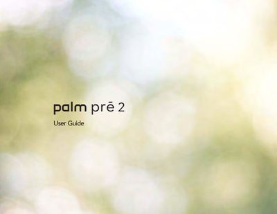 Palm Pre 2 User Manual - cover page