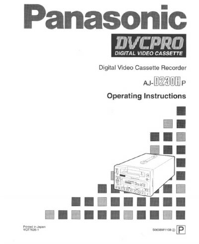 Panasonic AJD230HP Manual
