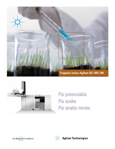 Agilent 240 Ion Trap GC/MS Brochure - cover page