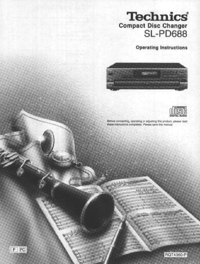 Technics SL-PD688 CD Changer Operating Instructions - cover page