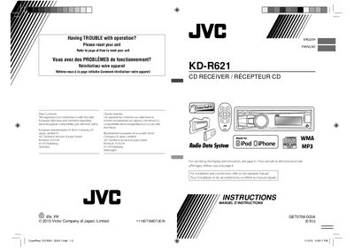 JVC KD-R621 CD Receiver User Manual - cover page